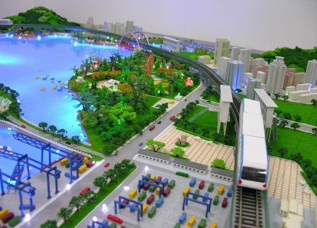 禹城市港口沙盘